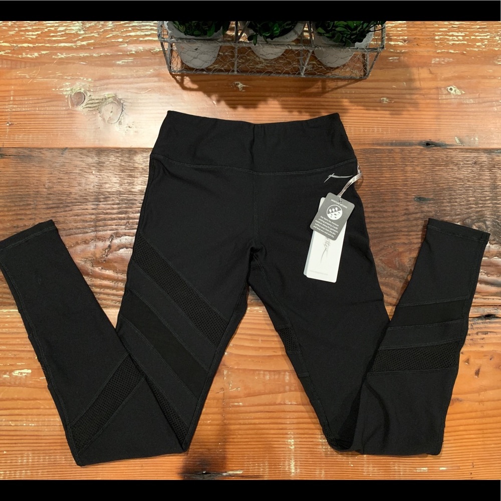 NWT X by Gottex Black Mesh leggings - XS